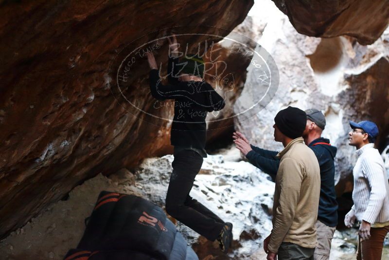 Bouldering in Hueco Tanks on 01/18/2019 with Blue Lizard Climbing and Yoga

Filename: SRM_20190118_1603070.jpg
Aperture: f/2.8
Shutter Speed: 1/125
Body: Canon EOS-1D Mark II
Lens: Canon EF 50mm f/1.8 II