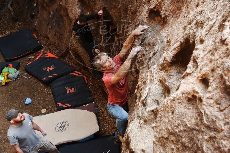 Bouldering in Hueco Tanks on 01/18/2019 with Blue Lizard Climbing and Yoga

Filename: SRM_20190118_1236380.jpg
Aperture: f/5.6
Shutter Speed: 1/125
Body: Canon EOS-1D Mark II
Lens: Canon EF 16-35mm f/2.8 L