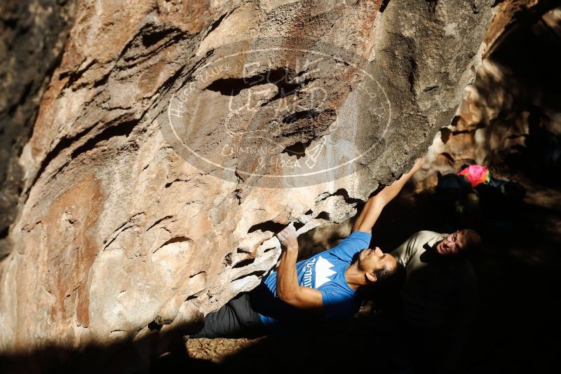 Bouldering in Hueco Tanks on 01/18/2019 with Blue Lizard Climbing and Yoga

Filename: SRM_20190118_1257510.jpg
Aperture: f/5.0
Shutter Speed: 1/1000
Body: Canon EOS-1D Mark II
Lens: Canon EF 50mm f/1.8 II