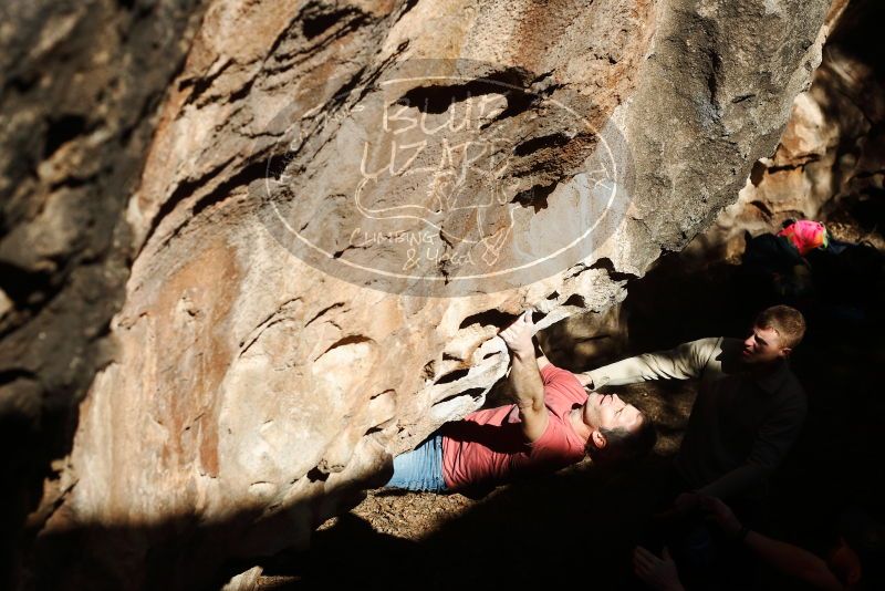 Bouldering in Hueco Tanks on 01/18/2019 with Blue Lizard Climbing and Yoga

Filename: SRM_20190118_1300520.jpg
Aperture: f/5.0
Shutter Speed: 1/1000
Body: Canon EOS-1D Mark II
Lens: Canon EF 50mm f/1.8 II