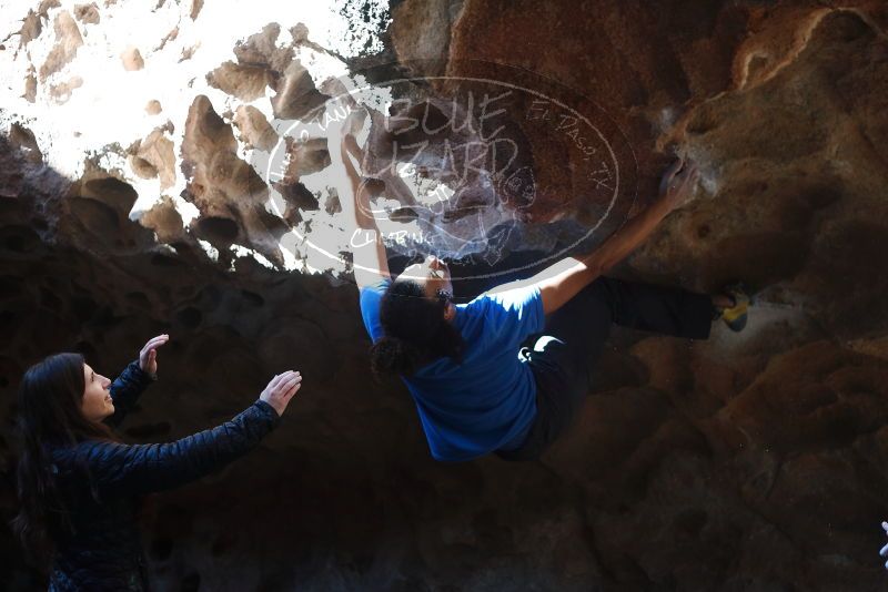 Bouldering in Hueco Tanks on 01/18/2019 with Blue Lizard Climbing and Yoga

Filename: SRM_20190118_1312210.jpg
Aperture: f/2.8
Shutter Speed: 1/500
Body: Canon EOS-1D Mark II
Lens: Canon EF 50mm f/1.8 II