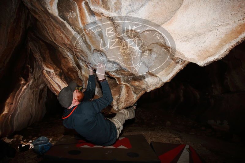 Bouldering in Hueco Tanks on 01/18/2019 with Blue Lizard Climbing and Yoga

Filename: SRM_20190118_1407400.jpg
Aperture: f/8.0
Shutter Speed: 1/250
Body: Canon EOS-1D Mark II
Lens: Canon EF 16-35mm f/2.8 L