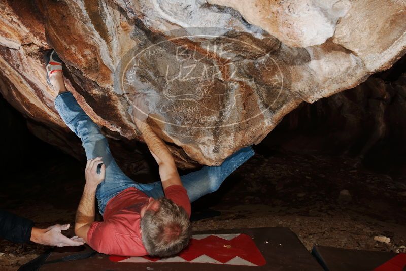 Bouldering in Hueco Tanks on 01/18/2019 with Blue Lizard Climbing and Yoga

Filename: SRM_20190118_1423300.jpg
Aperture: f/8.0
Shutter Speed: 1/250
Body: Canon EOS-1D Mark II
Lens: Canon EF 16-35mm f/2.8 L