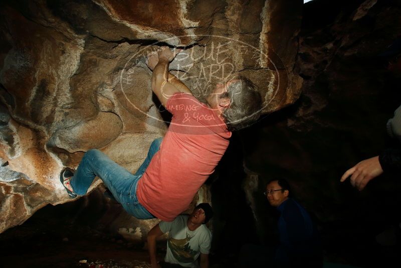 Bouldering in Hueco Tanks on 01/18/2019 with Blue Lizard Climbing and Yoga

Filename: SRM_20190118_1430260.jpg
Aperture: f/8.0
Shutter Speed: 1/250
Body: Canon EOS-1D Mark II
Lens: Canon EF 16-35mm f/2.8 L