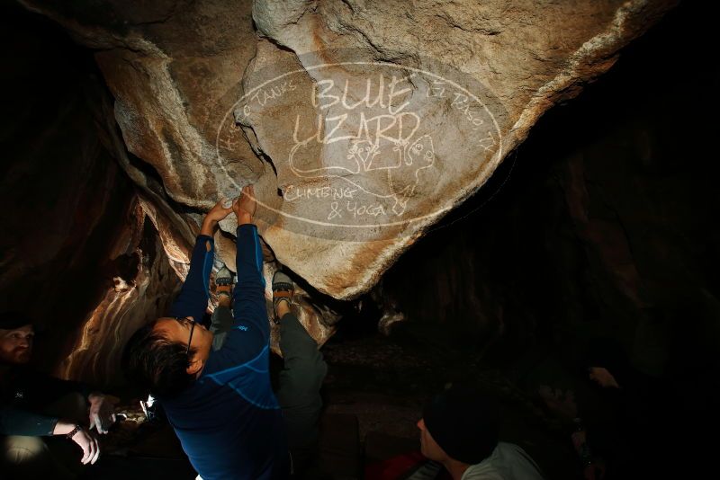 Bouldering in Hueco Tanks on 01/18/2019 with Blue Lizard Climbing and Yoga

Filename: SRM_20190118_1511180.jpg
Aperture: f/8.0
Shutter Speed: 1/250
Body: Canon EOS-1D Mark II
Lens: Canon EF 16-35mm f/2.8 L