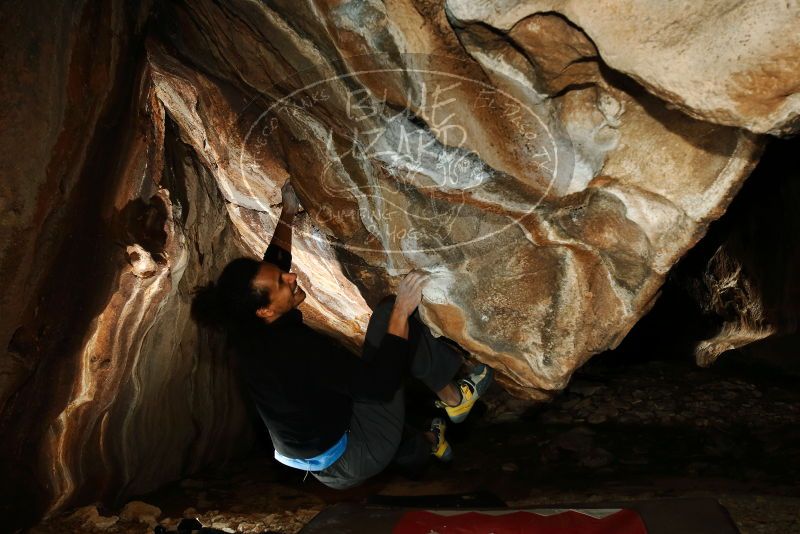 Bouldering in Hueco Tanks on 01/18/2019 with Blue Lizard Climbing and Yoga

Filename: SRM_20190118_1544470.jpg
Aperture: f/8.0
Shutter Speed: 1/250
Body: Canon EOS-1D Mark II
Lens: Canon EF 16-35mm f/2.8 L