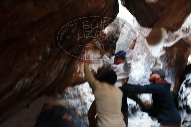 Bouldering in Hueco Tanks on 01/18/2019 with Blue Lizard Climbing and Yoga

Filename: SRM_20190118_1602281.jpg
Aperture: f/3.2
Shutter Speed: 1/125
Body: Canon EOS-1D Mark II
Lens: Canon EF 50mm f/1.8 II