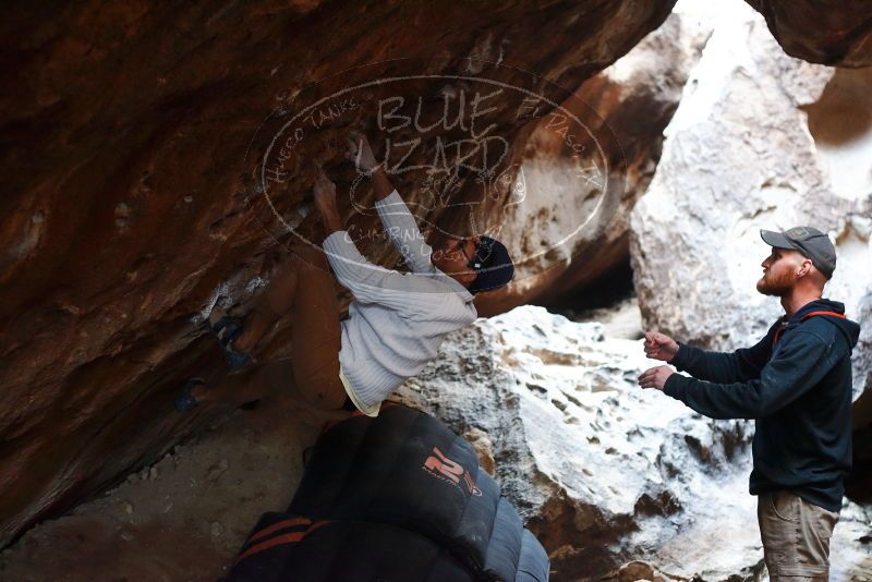 Bouldering in Hueco Tanks on 01/18/2019 with Blue Lizard Climbing and Yoga

Filename: SRM_20190118_1604120.jpg
Aperture: f/2.8
Shutter Speed: 1/125
Body: Canon EOS-1D Mark II
Lens: Canon EF 50mm f/1.8 II