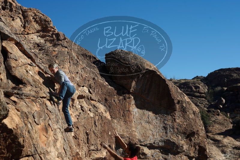 Bouldering in Hueco Tanks on 01/19/2019 with Blue Lizard Climbing and Yoga

Filename: SRM_20190119_1107240.jpg
Aperture: f/5.0
Shutter Speed: 1/500
Body: Canon EOS-1D Mark II
Lens: Canon EF 50mm f/1.8 II