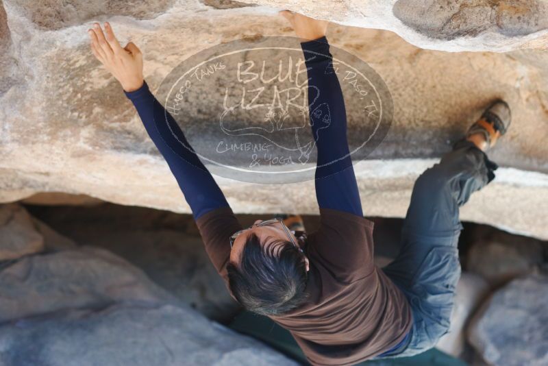 Bouldering in Hueco Tanks on 01/19/2019 with Blue Lizard Climbing and Yoga

Filename: SRM_20190119_1118160.jpg
Aperture: f/3.2
Shutter Speed: 1/500
Body: Canon EOS-1D Mark II
Lens: Canon EF 50mm f/1.8 II