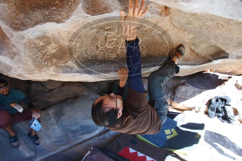 Bouldering in Hueco Tanks on 01/19/2019 with Blue Lizard Climbing and Yoga

Filename: SRM_20190119_1135300.jpg
Aperture: f/5.0
Shutter Speed: 1/250
Body: Canon EOS-1D Mark II
Lens: Canon EF 16-35mm f/2.8 L