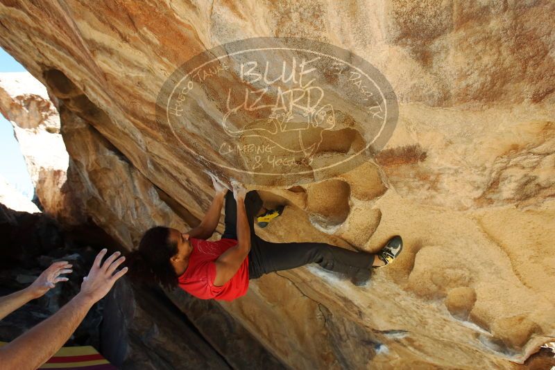 Bouldering in Hueco Tanks on 01/19/2019 with Blue Lizard Climbing and Yoga

Filename: SRM_20190119_1404220.jpg
Aperture: f/6.3
Shutter Speed: 1/320
Body: Canon EOS-1D Mark II
Lens: Canon EF 16-35mm f/2.8 L