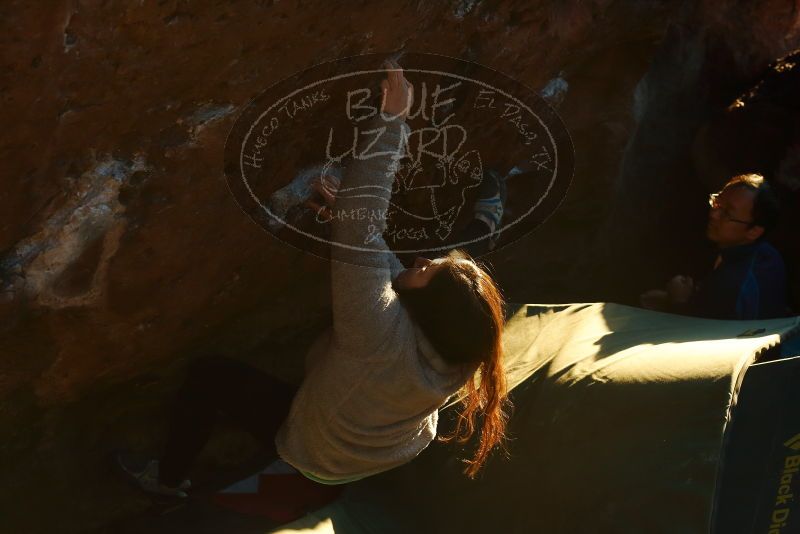 Bouldering in Hueco Tanks on 01/19/2019 with Blue Lizard Climbing and Yoga

Filename: SRM_20190119_1807070.jpg
Aperture: f/5.6
Shutter Speed: 1/250
Body: Canon EOS-1D Mark II
Lens: Canon EF 50mm f/1.8 II