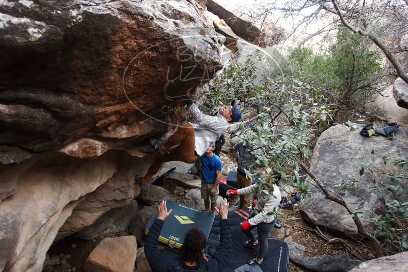 Bouldering in Hueco Tanks on 01/20/2019 with Blue Lizard Climbing and Yoga

Filename: SRM_20190120_1043370.jpg
Aperture: f/3.5
Shutter Speed: 1/200
Body: Canon EOS-1D Mark II
Lens: Canon EF 16-35mm f/2.8 L