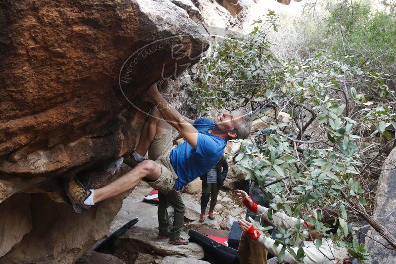 Bouldering in Hueco Tanks on 01/20/2019 with Blue Lizard Climbing and Yoga

Filename: SRM_20190120_1044170.jpg
Aperture: f/4.5
Shutter Speed: 1/160
Body: Canon EOS-1D Mark II
Lens: Canon EF 16-35mm f/2.8 L