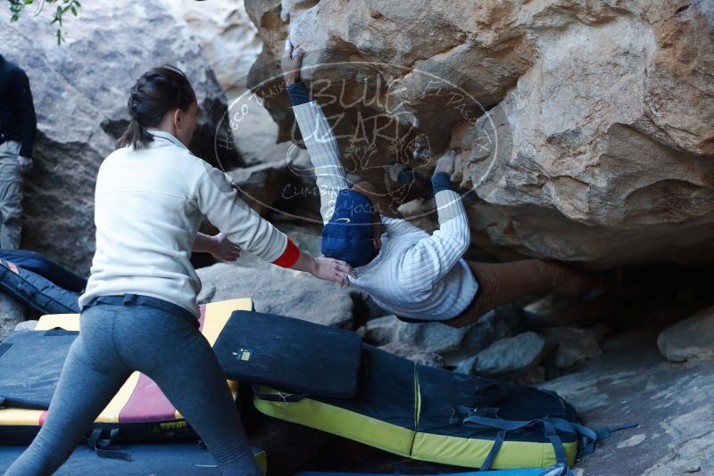 Bouldering in Hueco Tanks on 01/20/2019 with Blue Lizard Climbing and Yoga

Filename: SRM_20190120_1112090.jpg
Aperture: f/2.8
Shutter Speed: 1/200
Body: Canon EOS-1D Mark II
Lens: Canon EF 50mm f/1.8 II