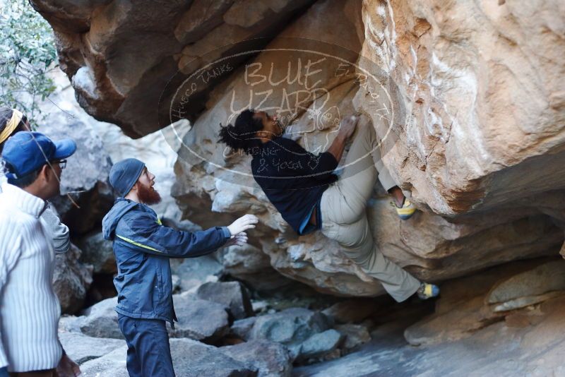 Bouldering in Hueco Tanks on 01/20/2019 with Blue Lizard Climbing and Yoga

Filename: SRM_20190120_1138020.jpg
Aperture: f/2.8
Shutter Speed: 1/200
Body: Canon EOS-1D Mark II
Lens: Canon EF 50mm f/1.8 II