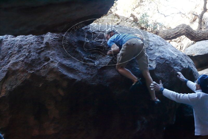 Bouldering in Hueco Tanks on 01/20/2019 with Blue Lizard Climbing and Yoga

Filename: SRM_20190120_1316241.jpg
Aperture: f/8.0
Shutter Speed: 1/200
Body: Canon EOS-1D Mark II
Lens: Canon EF 50mm f/1.8 II