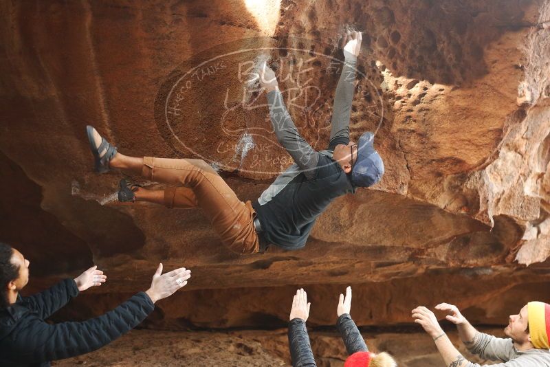 Bouldering in Hueco Tanks on 01/20/2019 with Blue Lizard Climbing and Yoga

Filename: SRM_20190120_1503030.jpg
Aperture: f/4.0
Shutter Speed: 1/250
Body: Canon EOS-1D Mark II
Lens: Canon EF 50mm f/1.8 II