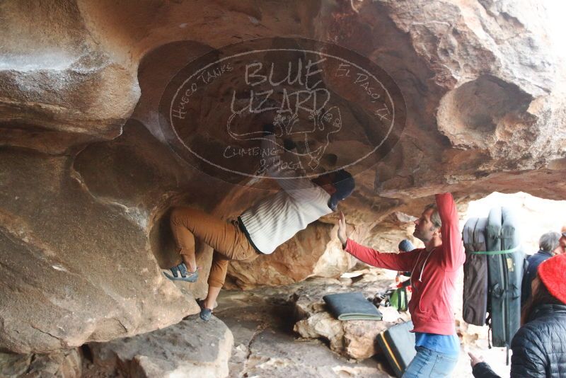 Bouldering in Hueco Tanks on 01/20/2019 with Blue Lizard Climbing and Yoga

Filename: SRM_20190120_1757410.jpg
Aperture: f/2.8
Shutter Speed: 1/250
Body: Canon EOS-1D Mark II
Lens: Canon EF 16-35mm f/2.8 L