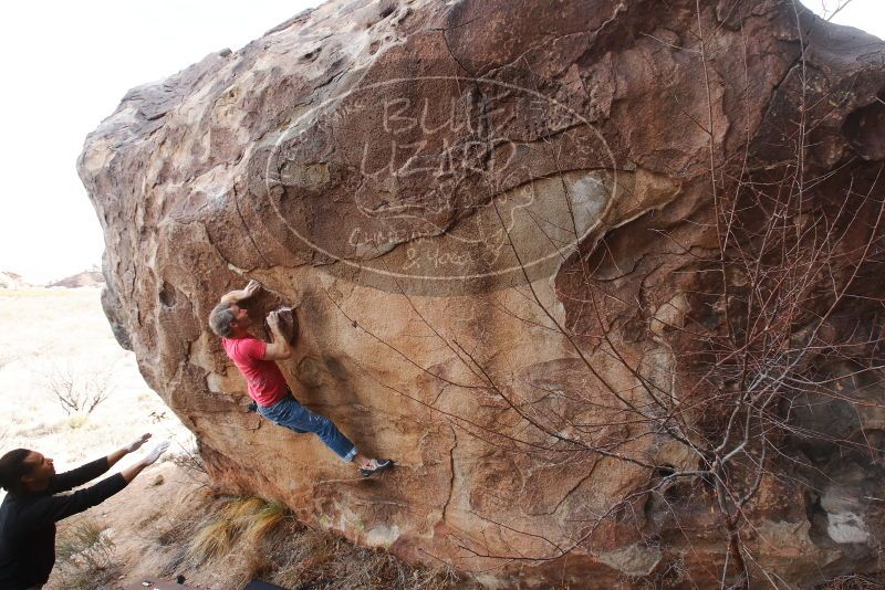 Bouldering in Hueco Tanks on 01/21/2019 with Blue Lizard Climbing and Yoga

Filename: SRM_20190121_1129560.jpg
Aperture: f/5.6
Shutter Speed: 1/250
Body: Canon EOS-1D Mark II
Lens: Canon EF 16-35mm f/2.8 L