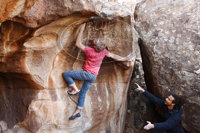 Bouldering in Hueco Tanks on 01/21/2019 with Blue Lizard Climbing and Yoga

Filename: SRM_20190121_1215480.jpg
Aperture: f/4.5
Shutter Speed: 1/200
Body: Canon EOS-1D Mark II
Lens: Canon EF 16-35mm f/2.8 L