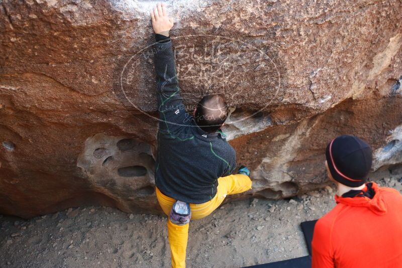 Bouldering in Hueco Tanks on 01/26/2019 with Blue Lizard Climbing and Yoga

Filename: SRM_20190126_1032432.jpg
Aperture: f/2.5
Shutter Speed: 1/250
Body: Canon EOS-1D Mark II
Lens: Canon EF 50mm f/1.8 II