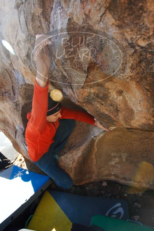 Bouldering in Hueco Tanks on 01/26/2019 with Blue Lizard Climbing and Yoga

Filename: SRM_20190126_1112070.jpg
Aperture: f/6.3
Shutter Speed: 1/250
Body: Canon EOS-1D Mark II
Lens: Canon EF 16-35mm f/2.8 L