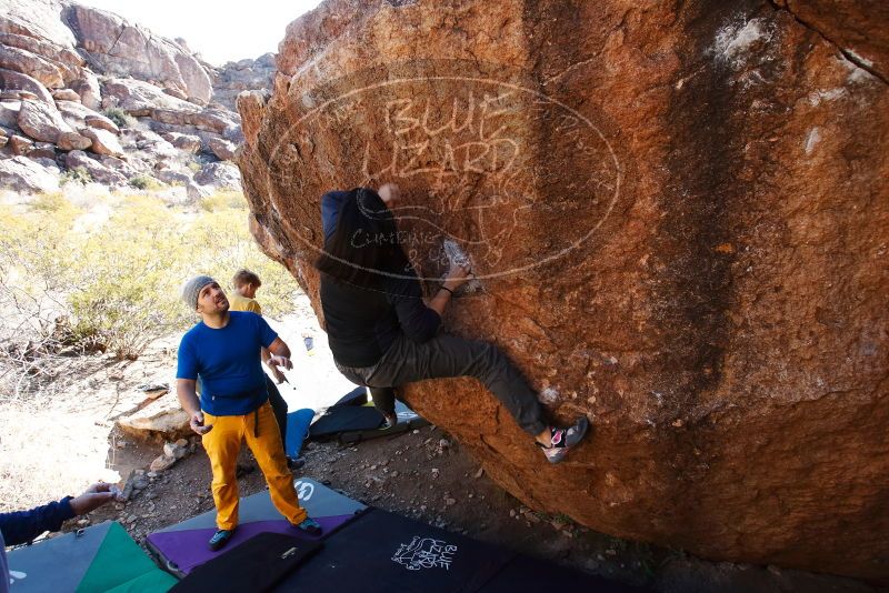 Bouldering in Hueco Tanks on 01/26/2019 with Blue Lizard Climbing and Yoga

Filename: SRM_20190126_1124150.jpg
Aperture: f/5.0
Shutter Speed: 1/250
Body: Canon EOS-1D Mark II
Lens: Canon EF 16-35mm f/2.8 L