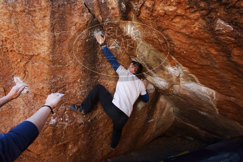 Bouldering in Hueco Tanks on 01/26/2019 with Blue Lizard Climbing and Yoga

Filename: SRM_20190126_1142430.jpg
Aperture: f/6.3
Shutter Speed: 1/200
Body: Canon EOS-1D Mark II
Lens: Canon EF 16-35mm f/2.8 L