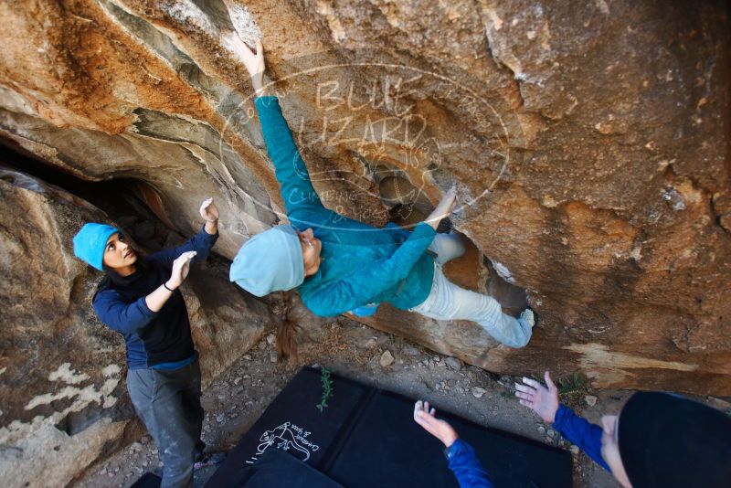 Bouldering in Hueco Tanks on 01/26/2019 with Blue Lizard Climbing and Yoga

Filename: SRM_20190126_1242180.jpg
Aperture: f/4.5
Shutter Speed: 1/200
Body: Canon EOS-1D Mark II
Lens: Canon EF 16-35mm f/2.8 L