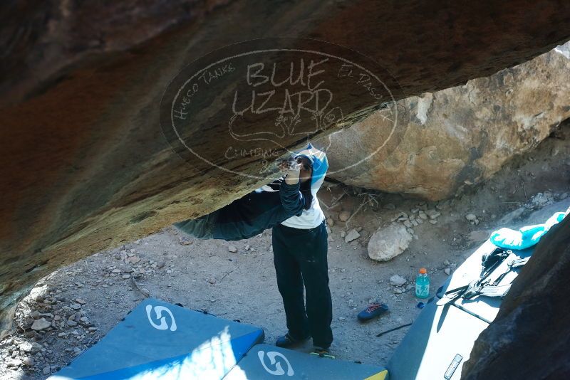 Bouldering in Hueco Tanks on 01/26/2019 with Blue Lizard Climbing and Yoga

Filename: SRM_20190126_1315580.jpg
Aperture: f/5.0
Shutter Speed: 1/250
Body: Canon EOS-1D Mark II
Lens: Canon EF 50mm f/1.8 II