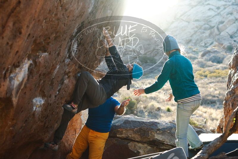 Bouldering in Hueco Tanks on 01/26/2019 with Blue Lizard Climbing and Yoga

Filename: SRM_20190126_1800130.jpg
Aperture: f/4.0
Shutter Speed: 1/250
Body: Canon EOS-1D Mark II
Lens: Canon EF 50mm f/1.8 II