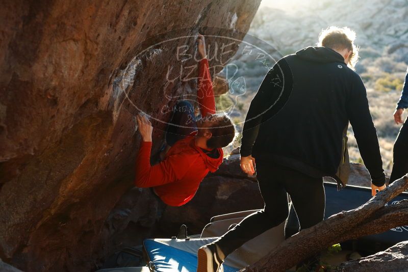 Bouldering in Hueco Tanks on 01/26/2019 with Blue Lizard Climbing and Yoga

Filename: SRM_20190126_1805000.jpg
Aperture: f/4.0
Shutter Speed: 1/250
Body: Canon EOS-1D Mark II
Lens: Canon EF 50mm f/1.8 II