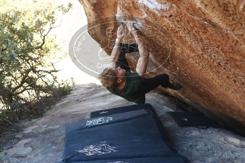 Bouldering in Hueco Tanks on 01/27/2019 with Blue Lizard Climbing and Yoga

Filename: SRM_20190127_1155021.jpg
Aperture: f/3.2
Shutter Speed: 1/320
Body: Canon EOS-1D Mark II
Lens: Canon EF 50mm f/1.8 II