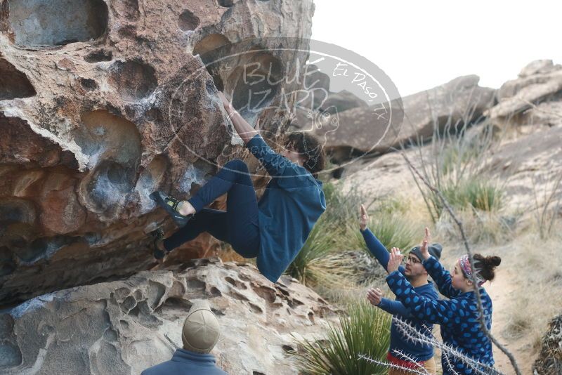 Bouldering in Hueco Tanks on 02/09/2019 with Blue Lizard Climbing and Yoga

Filename: SRM_20190209_1008250.jpg
Aperture: f/3.5
Shutter Speed: 1/400
Body: Canon EOS-1D Mark II
Lens: Canon EF 50mm f/1.8 II