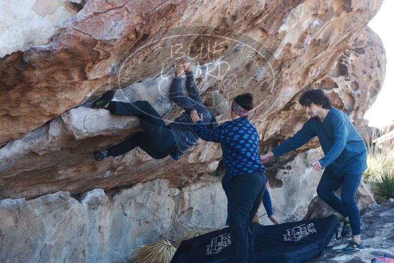 Bouldering in Hueco Tanks on 02/09/2019 with Blue Lizard Climbing and Yoga

Filename: SRM_20190209_1046470.jpg
Aperture: f/4.0
Shutter Speed: 1/320
Body: Canon EOS-1D Mark II
Lens: Canon EF 50mm f/1.8 II