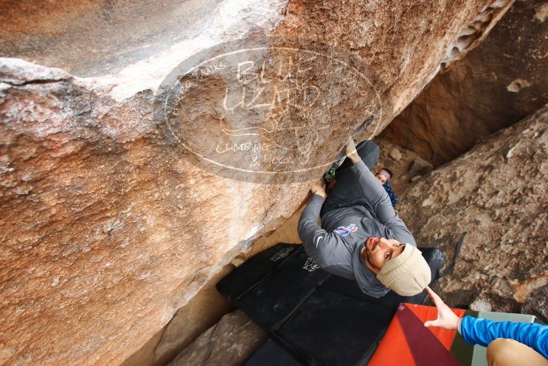 Bouldering in Hueco Tanks on 02/09/2019 with Blue Lizard Climbing and Yoga

Filename: SRM_20190209_1550150.jpg
Aperture: f/5.6
Shutter Speed: 1/320
Body: Canon EOS-1D Mark II
Lens: Canon EF 16-35mm f/2.8 L