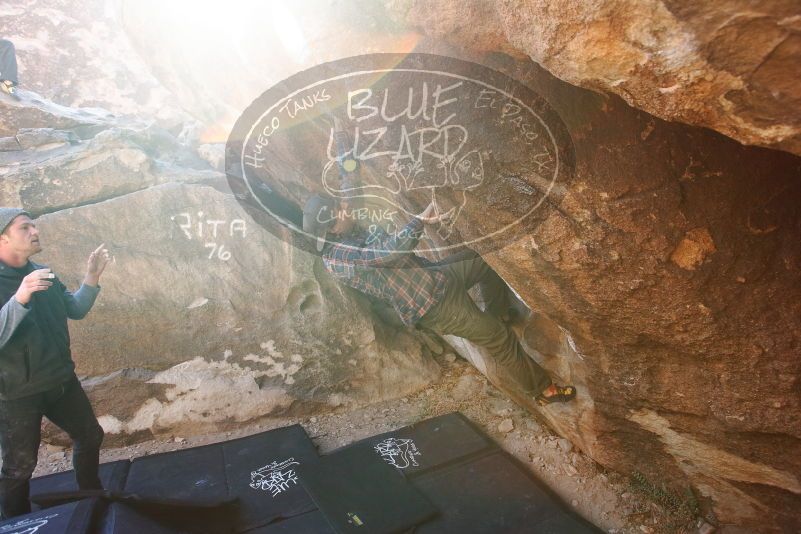 Bouldering in Hueco Tanks on 02/17/2019 with Blue Lizard Climbing and Yoga

Filename: SRM_20190217_1109060.jpg
Aperture: f/4.5
Shutter Speed: 1/320
Body: Canon EOS-1D Mark II
Lens: Canon EF 16-35mm f/2.8 L