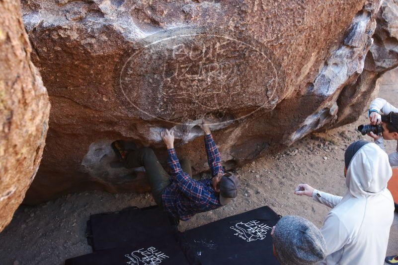 Bouldering in Hueco Tanks on 02/17/2019 with Blue Lizard Climbing and Yoga

Filename: SRM_20190217_1119160.jpg
Aperture: f/4.5
Shutter Speed: 1/400
Body: Canon EOS-1D Mark II
Lens: Canon EF 16-35mm f/2.8 L