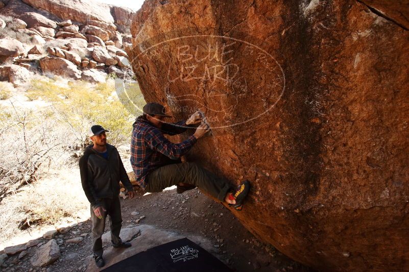 Bouldering in Hueco Tanks on 02/17/2019 with Blue Lizard Climbing and Yoga

Filename: SRM_20190217_1146470.jpg
Aperture: f/5.6
Shutter Speed: 1/400
Body: Canon EOS-1D Mark II
Lens: Canon EF 16-35mm f/2.8 L