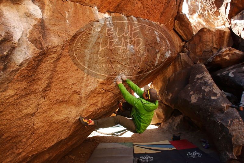 Bouldering in Hueco Tanks on 02/17/2019 with Blue Lizard Climbing and Yoga

Filename: SRM_20190217_1346230.jpg
Aperture: f/5.0
Shutter Speed: 1/400
Body: Canon EOS-1D Mark II
Lens: Canon EF 16-35mm f/2.8 L