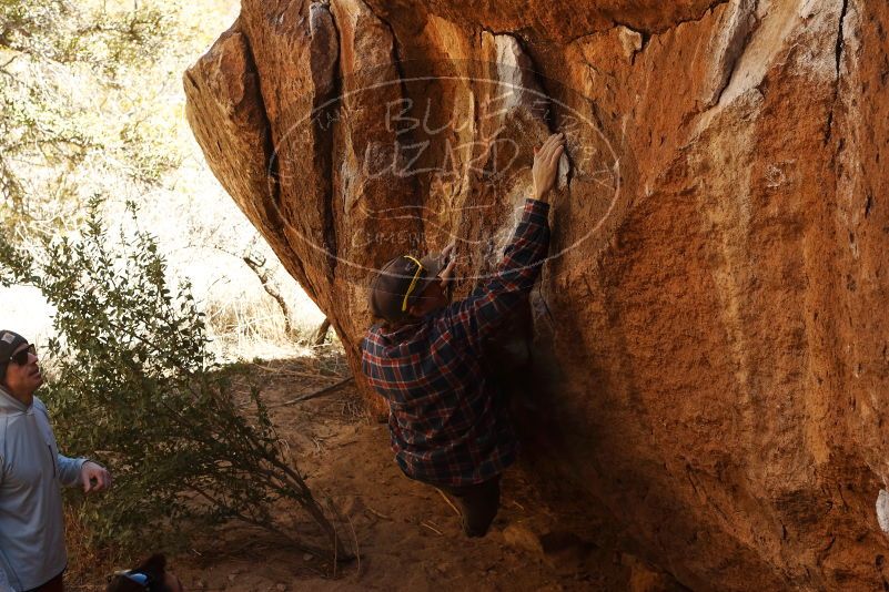 Bouldering in Hueco Tanks on 02/17/2019 with Blue Lizard Climbing and Yoga

Filename: SRM_20190217_1410440.jpg
Aperture: f/5.6
Shutter Speed: 1/250
Body: Canon EOS-1D Mark II
Lens: Canon EF 50mm f/1.8 II