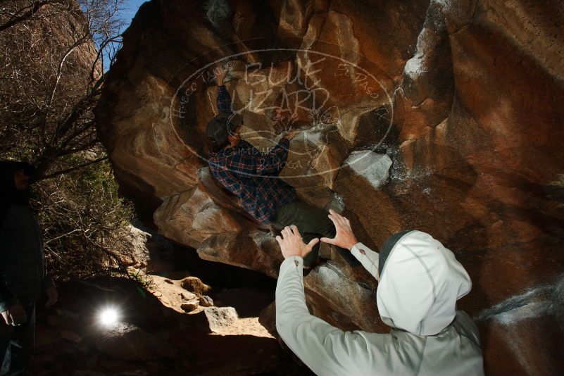 Bouldering in Hueco Tanks on 02/17/2019 with Blue Lizard Climbing and Yoga

Filename: SRM_20190217_1514060.jpg
Aperture: f/8.0
Shutter Speed: 1/250
Body: Canon EOS-1D Mark II
Lens: Canon EF 16-35mm f/2.8 L