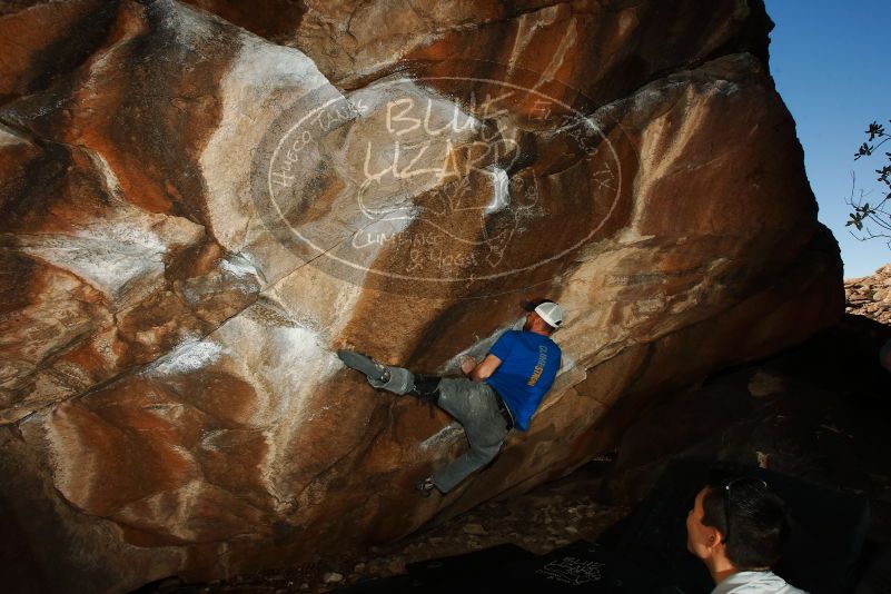 Bouldering in Hueco Tanks on 02/17/2019 with Blue Lizard Climbing and Yoga

Filename: SRM_20190217_1527210.jpg
Aperture: f/8.0
Shutter Speed: 1/250
Body: Canon EOS-1D Mark II
Lens: Canon EF 16-35mm f/2.8 L