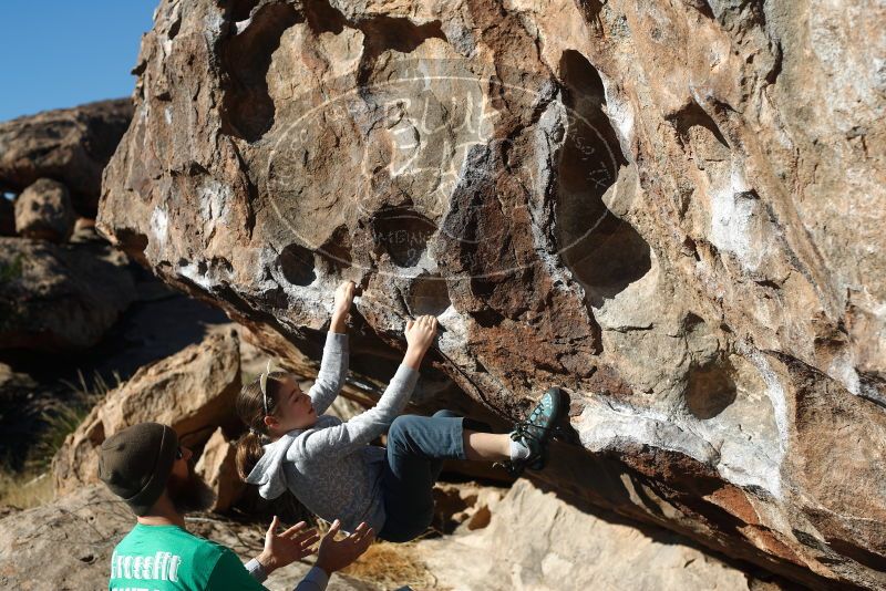 Bouldering in Hueco Tanks on 02/22/2019 with Blue Lizard Climbing and Yoga

Filename: SRM_20190222_1018150.jpg
Aperture: f/4.0
Shutter Speed: 1/800
Body: Canon EOS-1D Mark II
Lens: Canon EF 50mm f/1.8 II