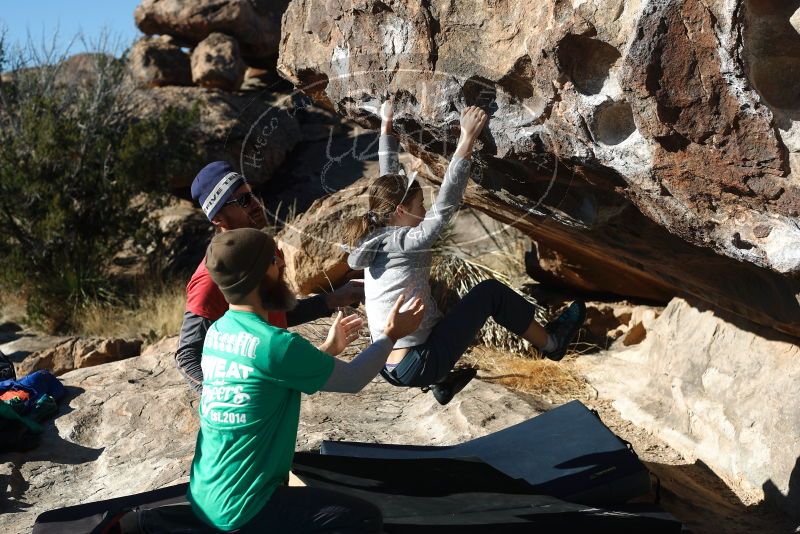 Bouldering in Hueco Tanks on 02/22/2019 with Blue Lizard Climbing and Yoga

Filename: SRM_20190222_1018320.jpg
Aperture: f/4.0
Shutter Speed: 1/640
Body: Canon EOS-1D Mark II
Lens: Canon EF 50mm f/1.8 II