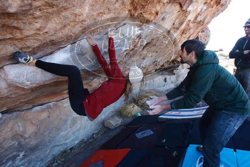 Bouldering in Hueco Tanks on 02/22/2019 with Blue Lizard Climbing and Yoga

Filename: SRM_20190222_1120400.jpg
Aperture: f/6.3
Shutter Speed: 1/250
Body: Canon EOS-1D Mark II
Lens: Canon EF 16-35mm f/2.8 L