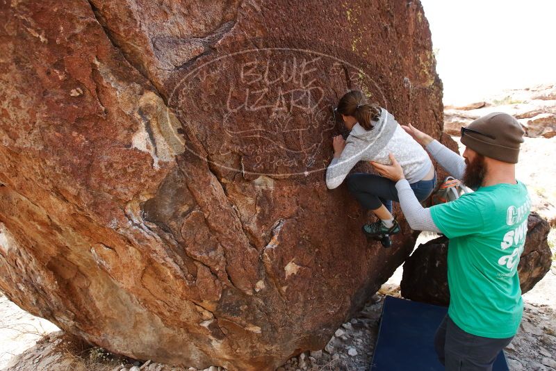 Bouldering in Hueco Tanks on 02/22/2019 with Blue Lizard Climbing and Yoga

Filename: SRM_20190222_1505310.jpg
Aperture: f/5.0
Shutter Speed: 1/250
Body: Canon EOS-1D Mark II
Lens: Canon EF 16-35mm f/2.8 L