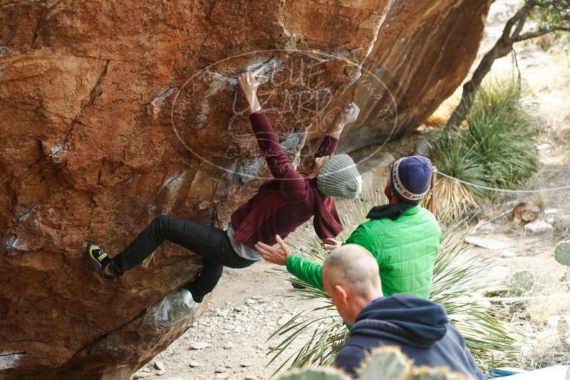 Bouldering in Hueco Tanks on 02/22/2019 with Blue Lizard Climbing and Yoga

Filename: SRM_20190222_1536570.jpg
Aperture: f/4.0
Shutter Speed: 1/320
Body: Canon EOS-1D Mark II
Lens: Canon EF 50mm f/1.8 II